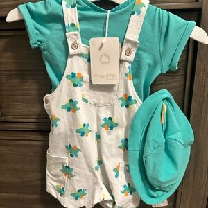 Mayoral 3-Piece Boys Dino Shirt Set